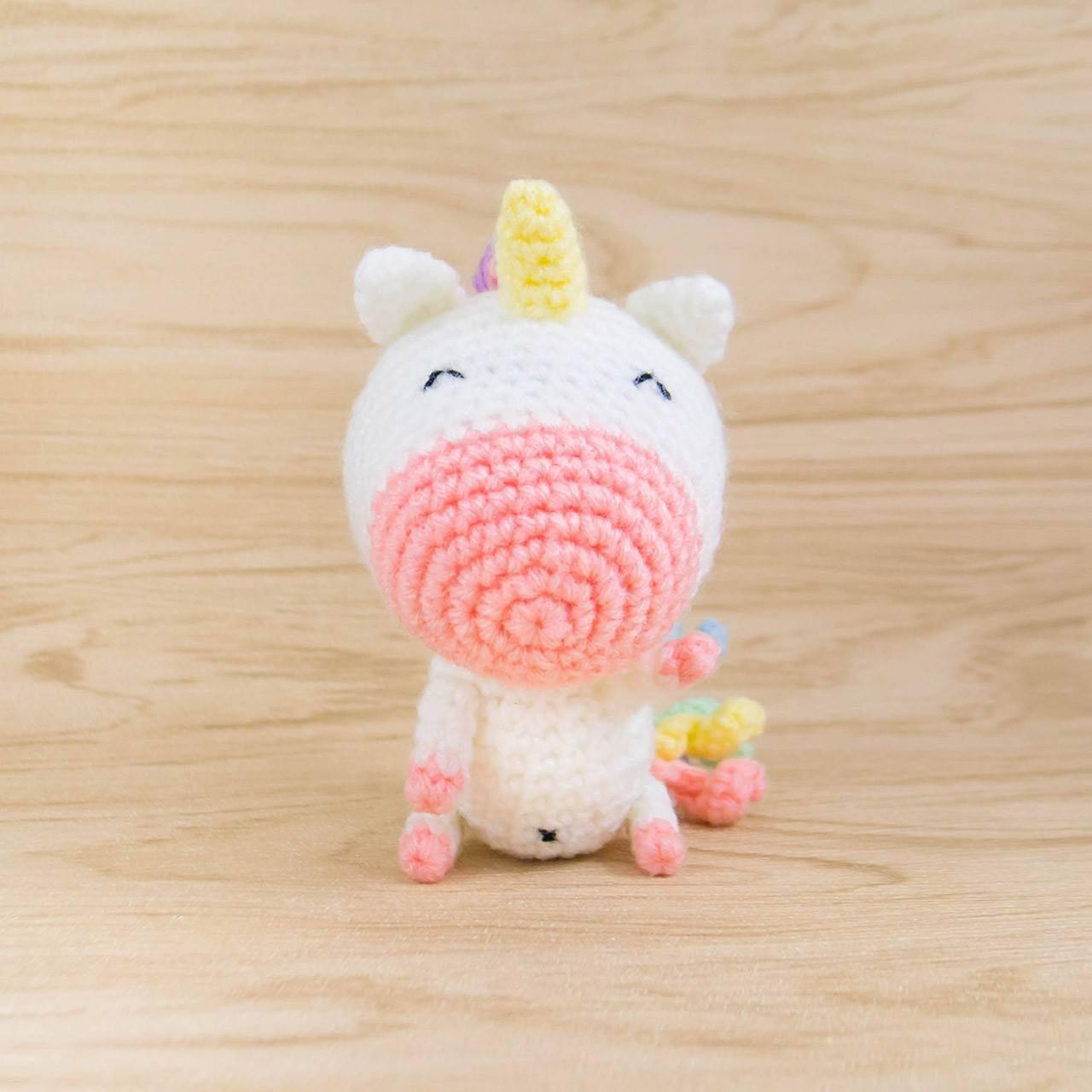 Crochet unicorn plush