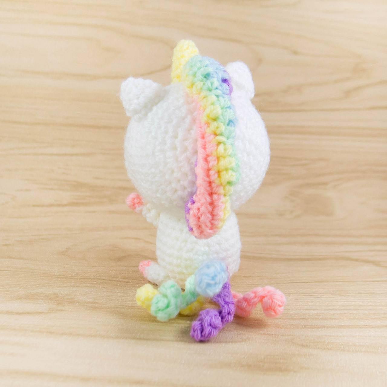 unicorn stuffed animal back