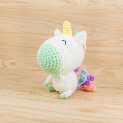 crochet unicorn plush in green
